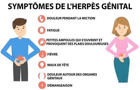 les symptômes du herpès génital